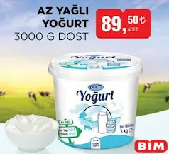 DOST AZ YAĞLI YOĞURT 3000 G